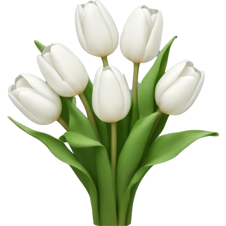 white tulip bouquet  emoji