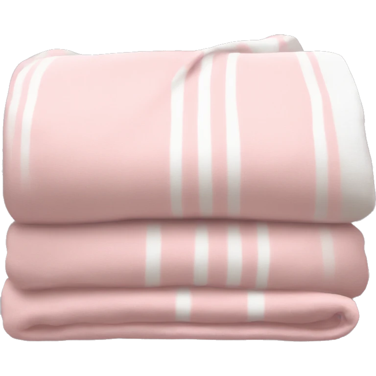 soft pink and white folded blanket  emoji