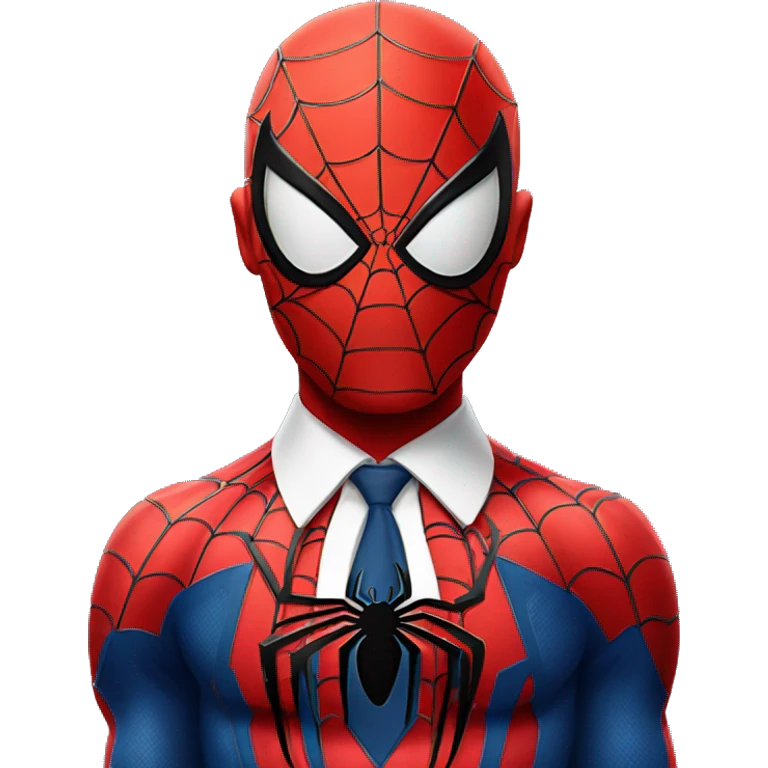 Spiderman wearing a bow emoji