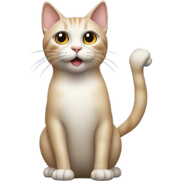 Cat showing middle finger emoji