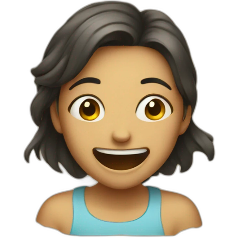 Girl laughing and crying  emoji