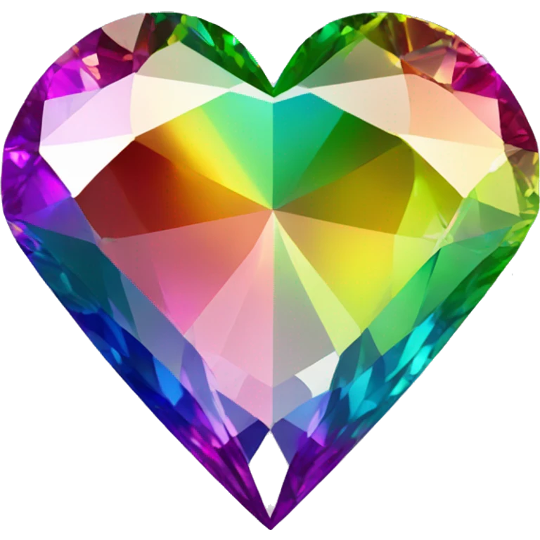 Heart shaped 56-carat rainbow diamond emoji | AI Emoji Generator