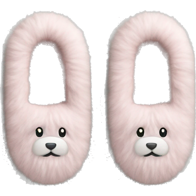 light pink fluffy slippers emoji