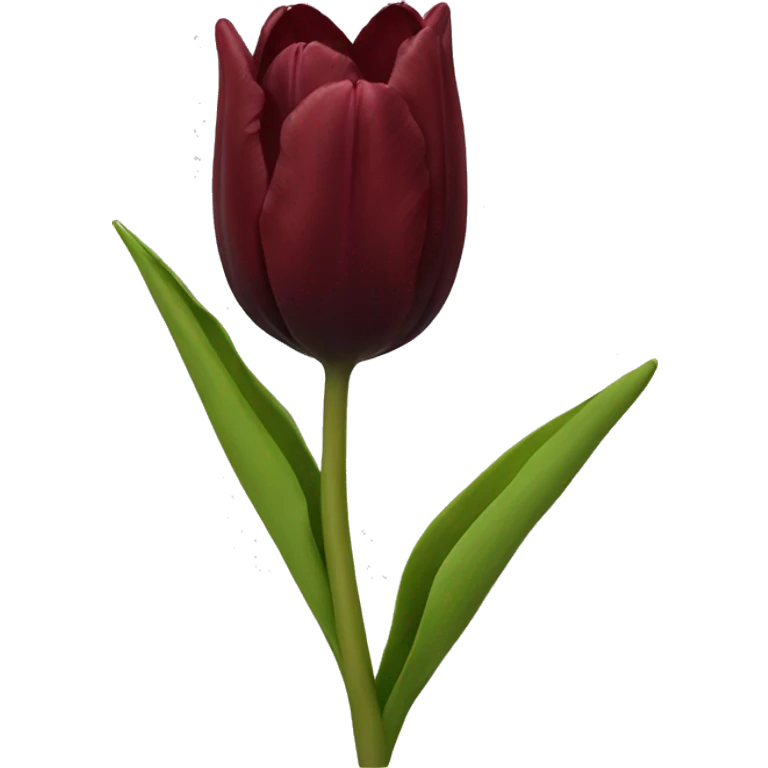 Dark red tulip emoji