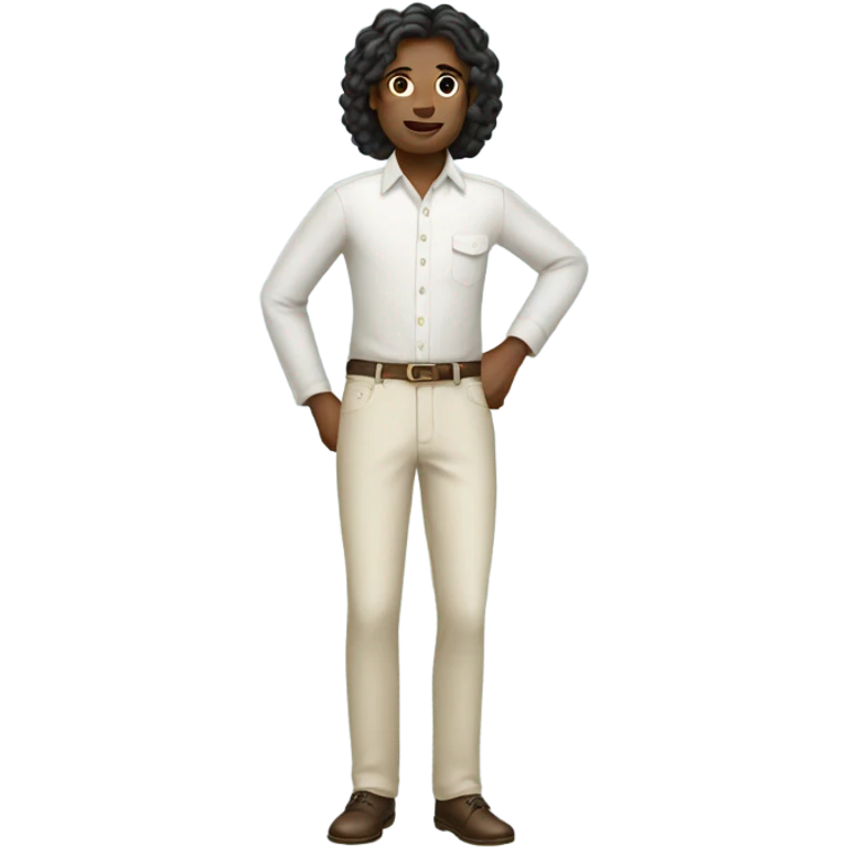 person wearing cream trousers emoji