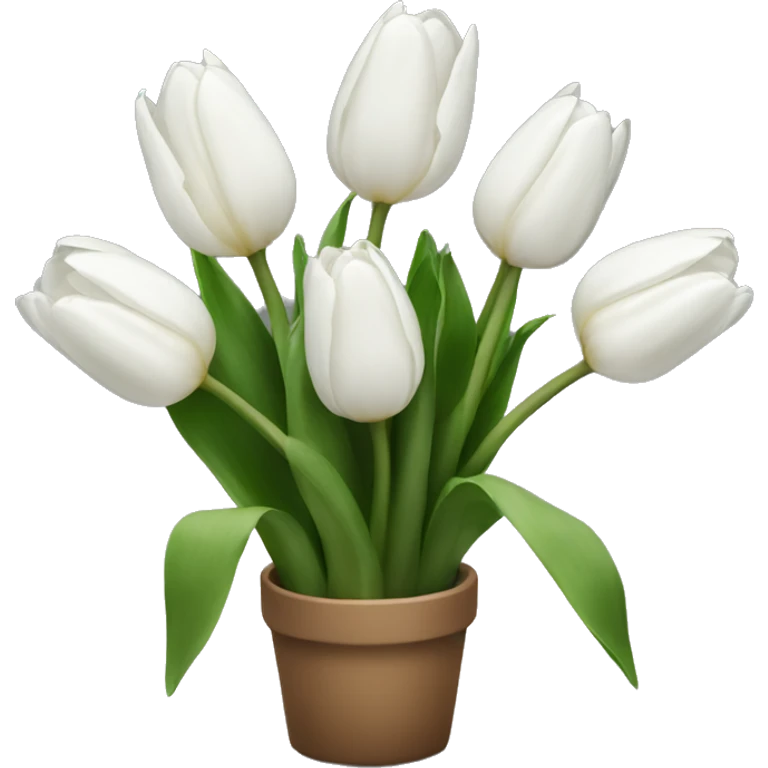white tulips emoji