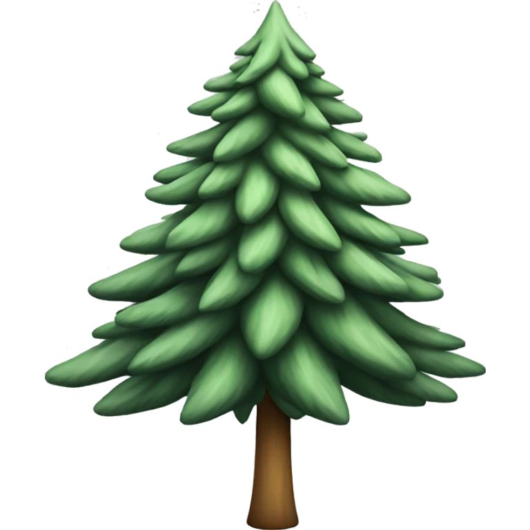  actual white fir christmas tree isolated.  emoji
