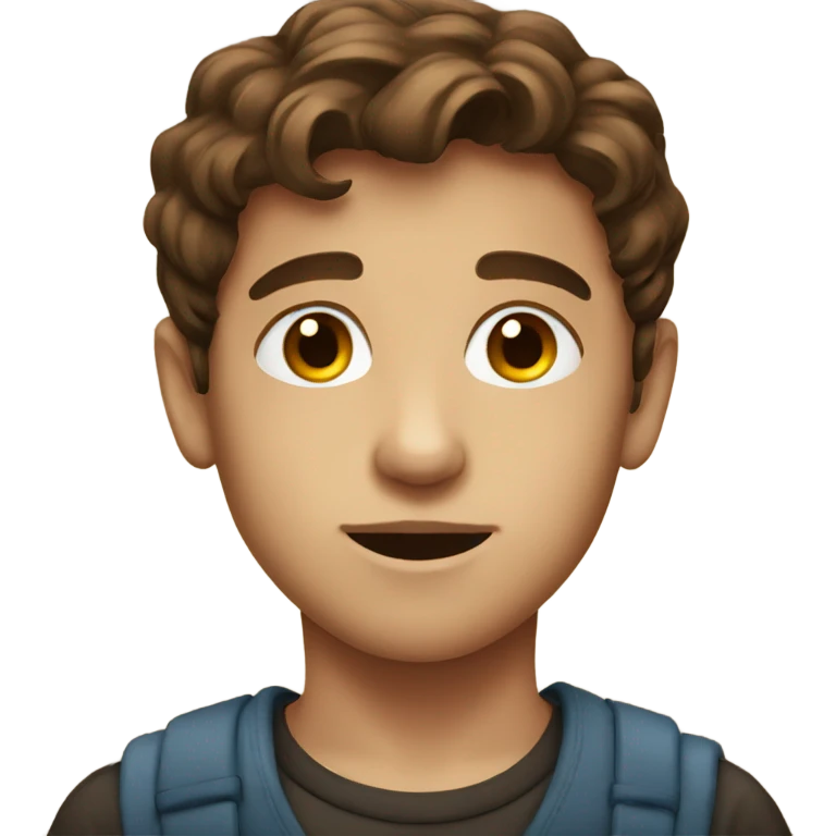 brown haired boy portrait emoji