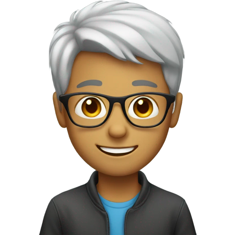 smiling boy in glasses emoji