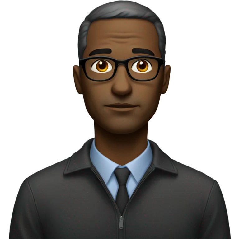 thoughtful male portrait with glasses emoji