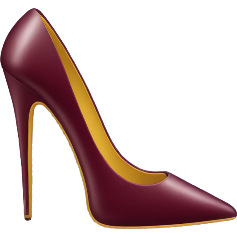 Burgundy stiletto emoji