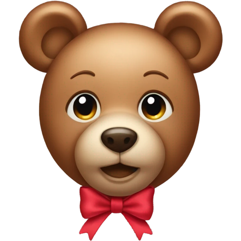 Teddy bear with bow emoji