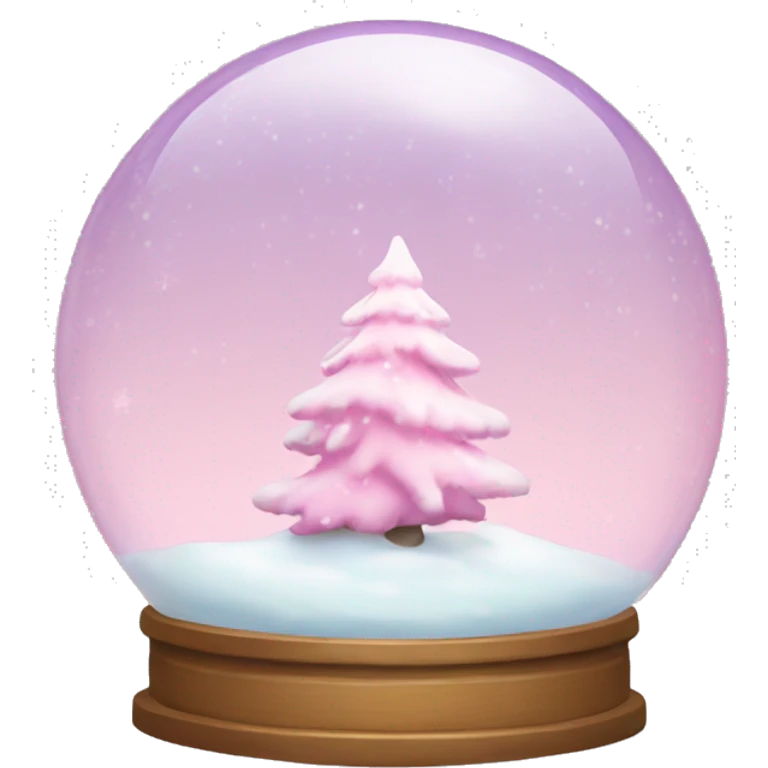 Pastel pink snow globe emoji
