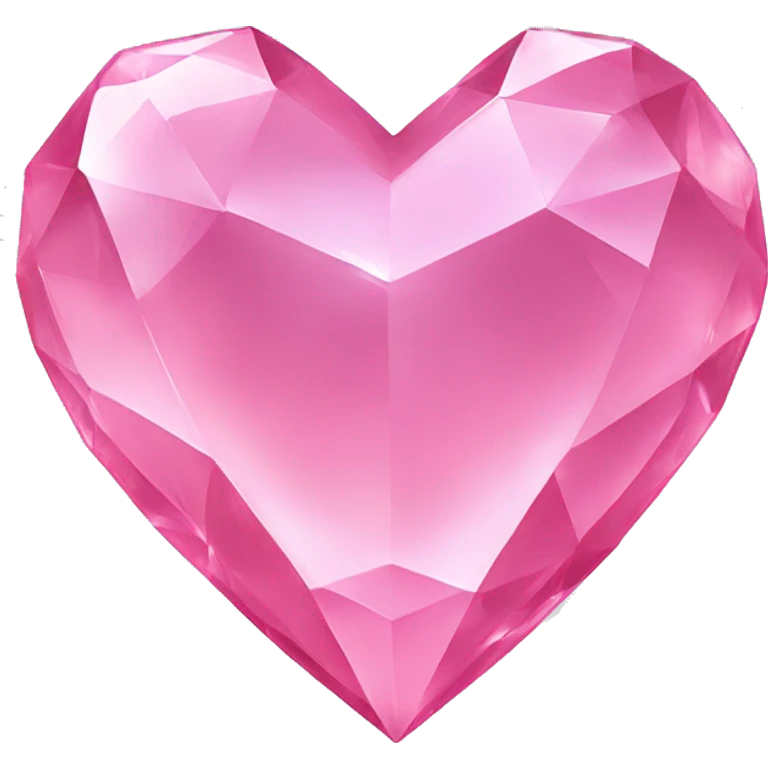Pink crystal heart emoji