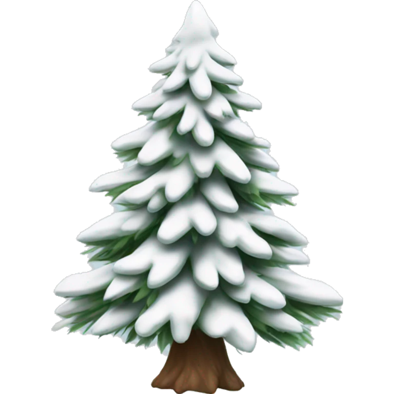  actual white fir christmas tree isolated.  emoji