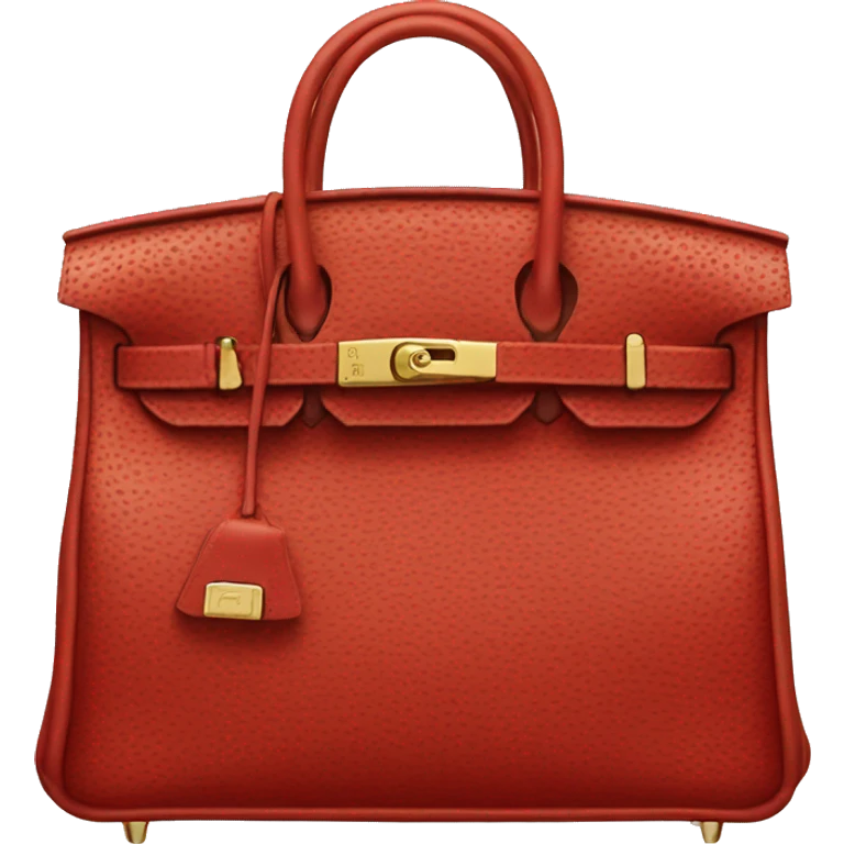Red Hermes birkin bag  emoji