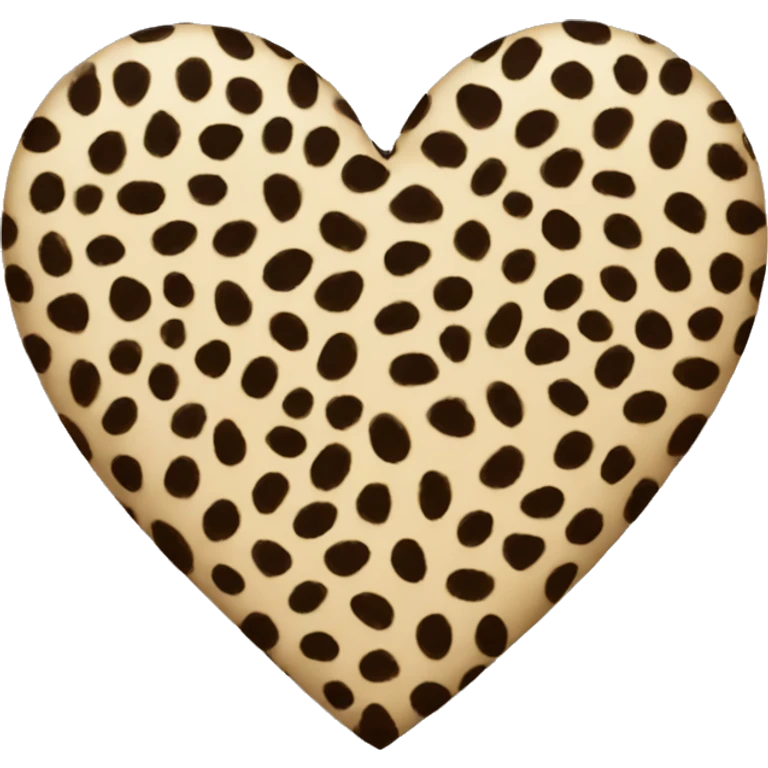 Cheetah print heart  emoji