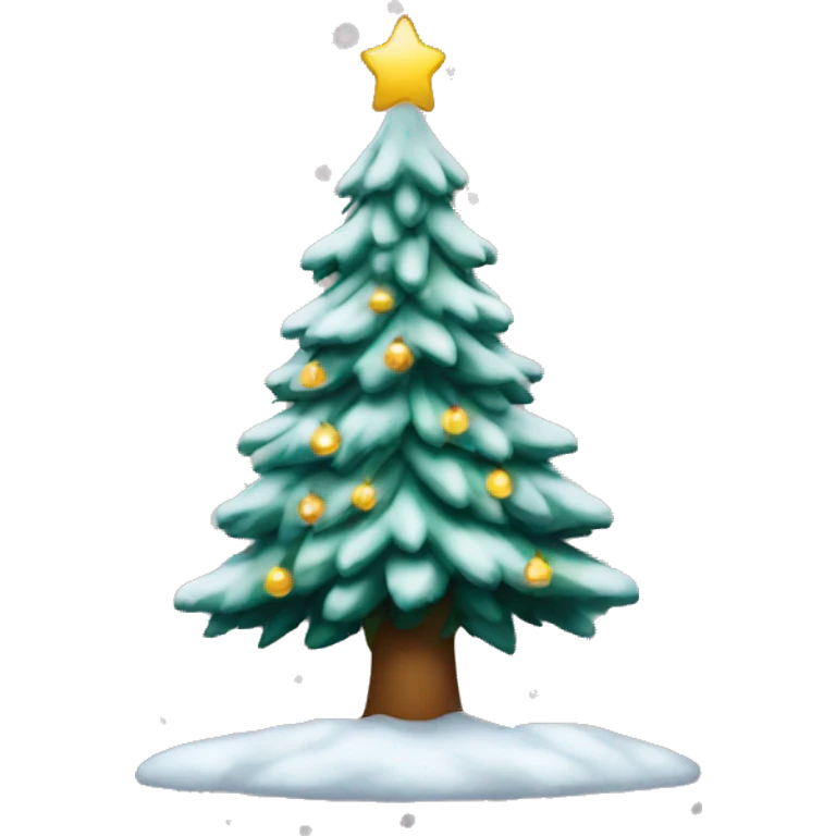 Snowy Christmas tree emoji