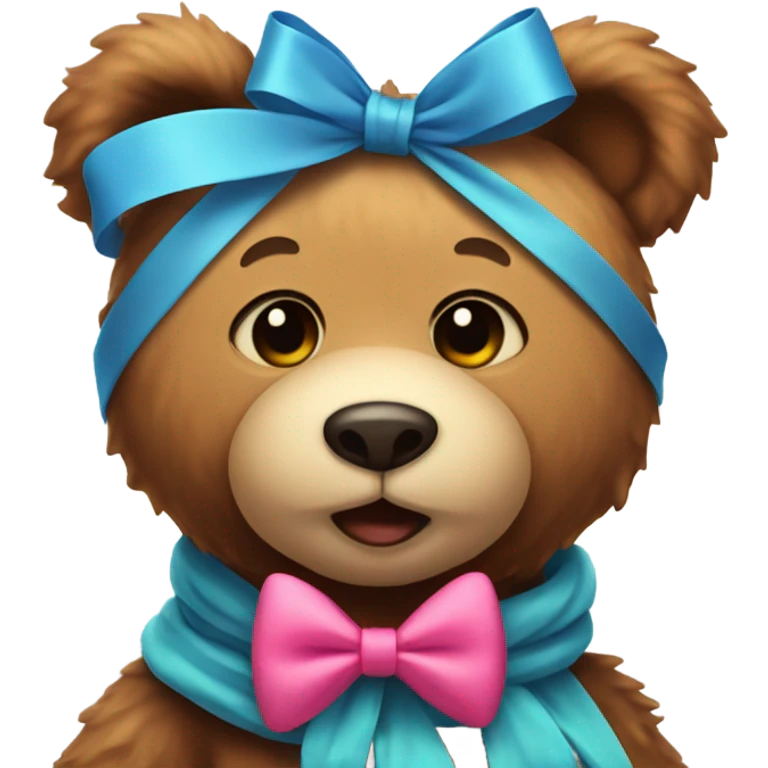 Teddy bear with bow emoji