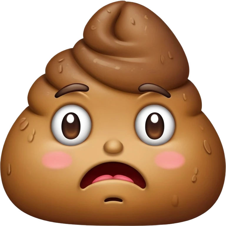 unhappy poop with frown emoji