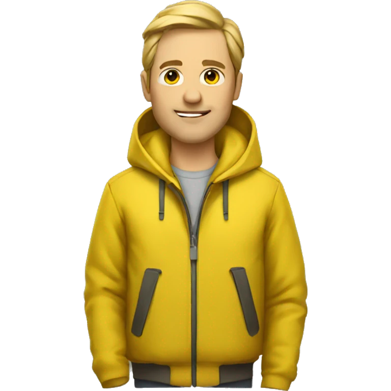 Man in yellow jacket emoji