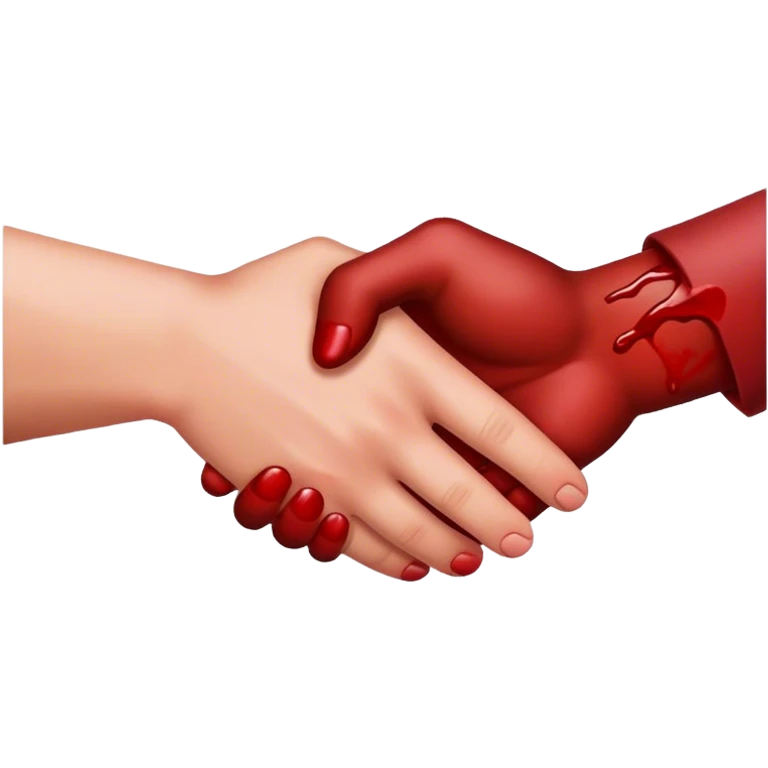 handshake, blood  emoji