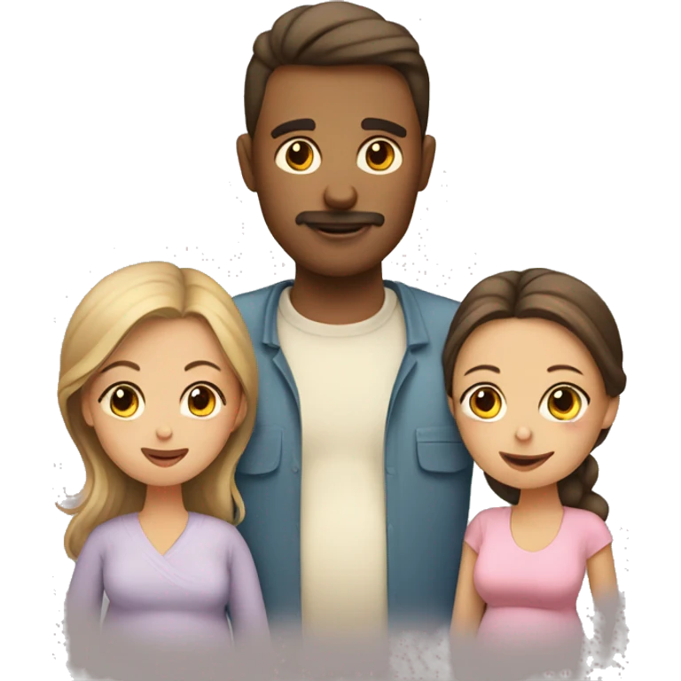 Pregnant Mum, dad, daughter emoji | AI Emoji Generator
