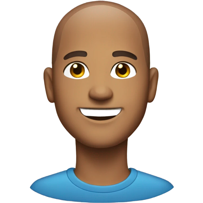 male portrait with buzz cut smile  emoji