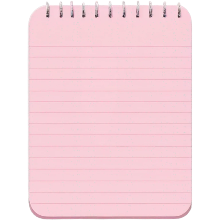 light pink notepad emoji