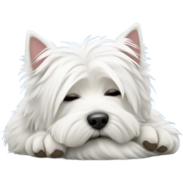 West highland white terrier sleeping  emoji