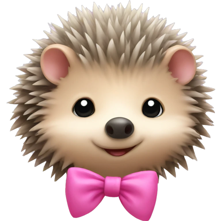hedgehog with a pink bow emoji