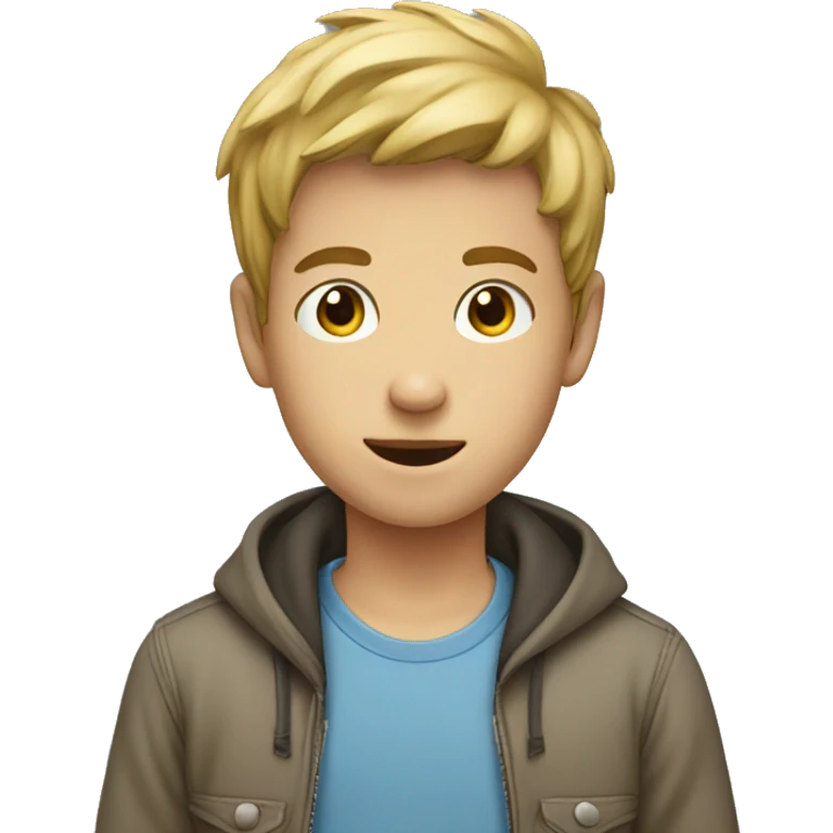 boys indoors in casual wear emoji