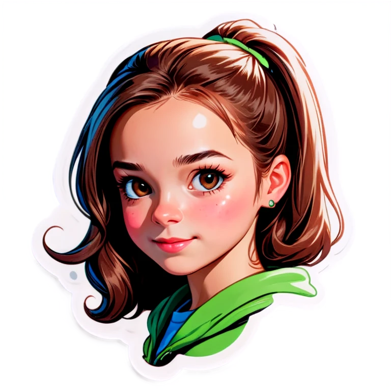 realistic portrait of girl emoji