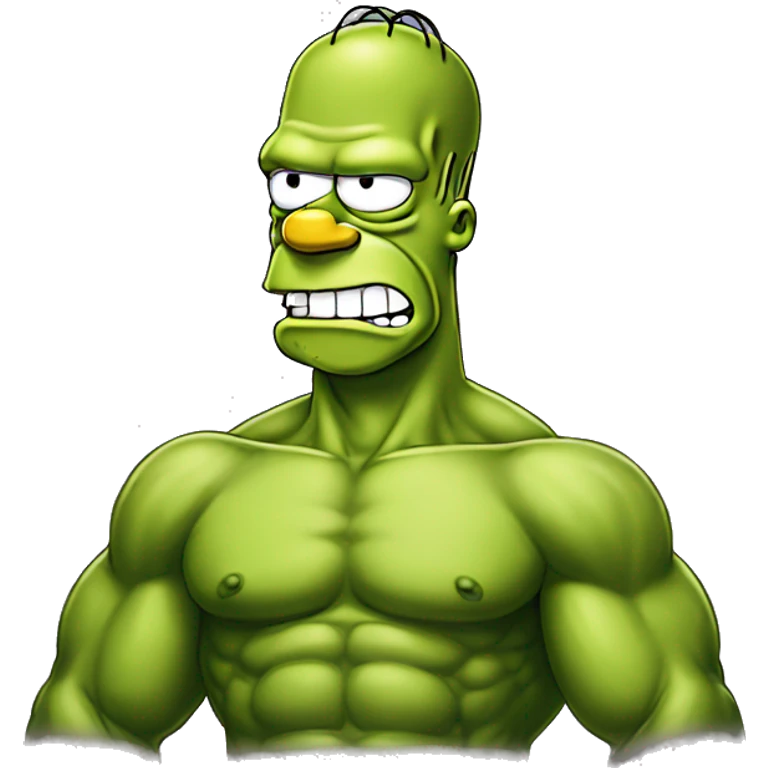 Homer Simpson wearing hulk outfit  emoji