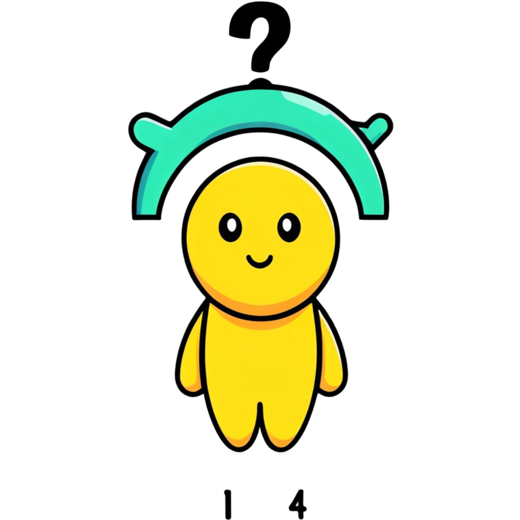 cute thinking character with question marks emoji