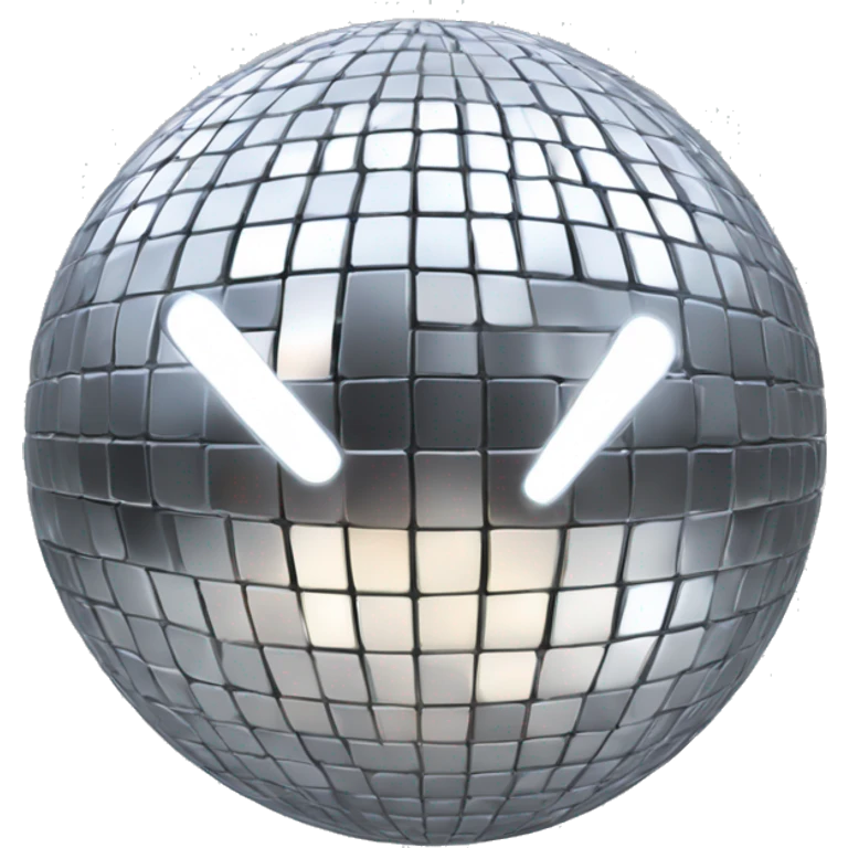 disco silver shining ball ￼ emoji