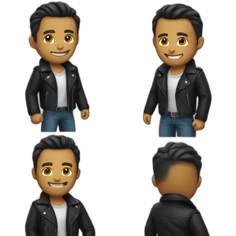 "Confident Man in Leather Jacket" emoji
