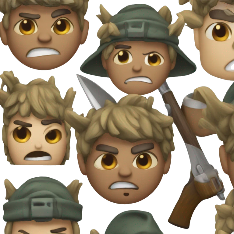 Angry Hunter emoji | AI Emoji Generator