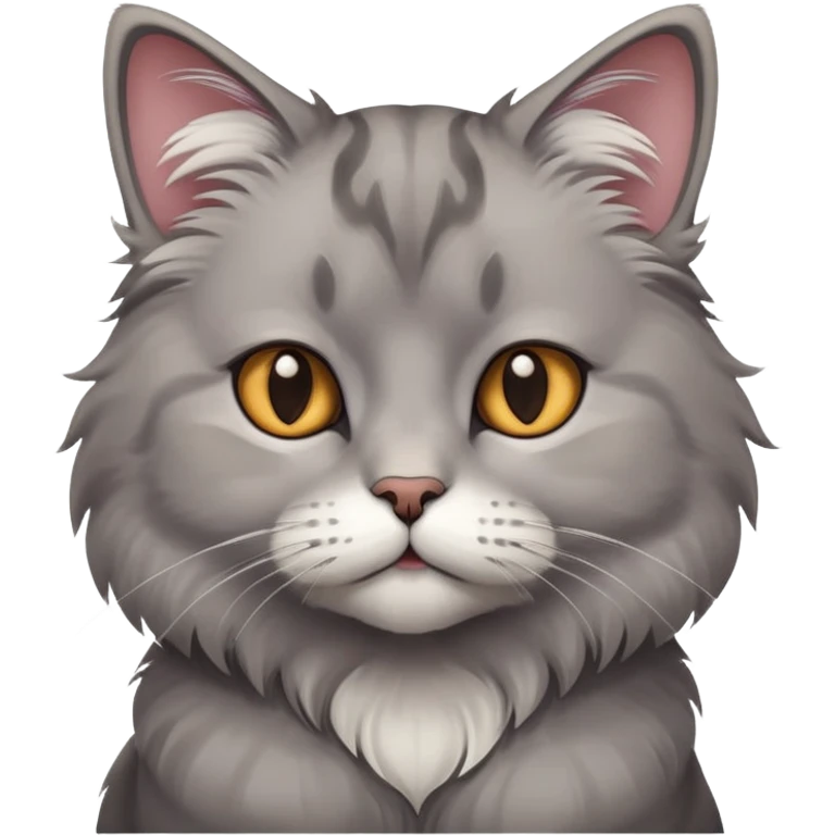 thoughtful cat with paw on chin emoji