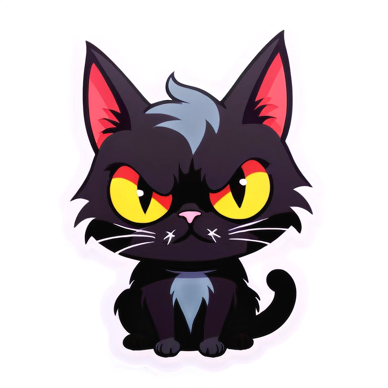 Evil looking cat up to no good emoji