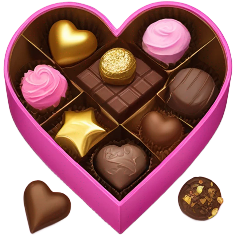 box of chocolates pink heart emoji