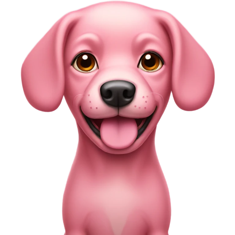 Pink dog emoji