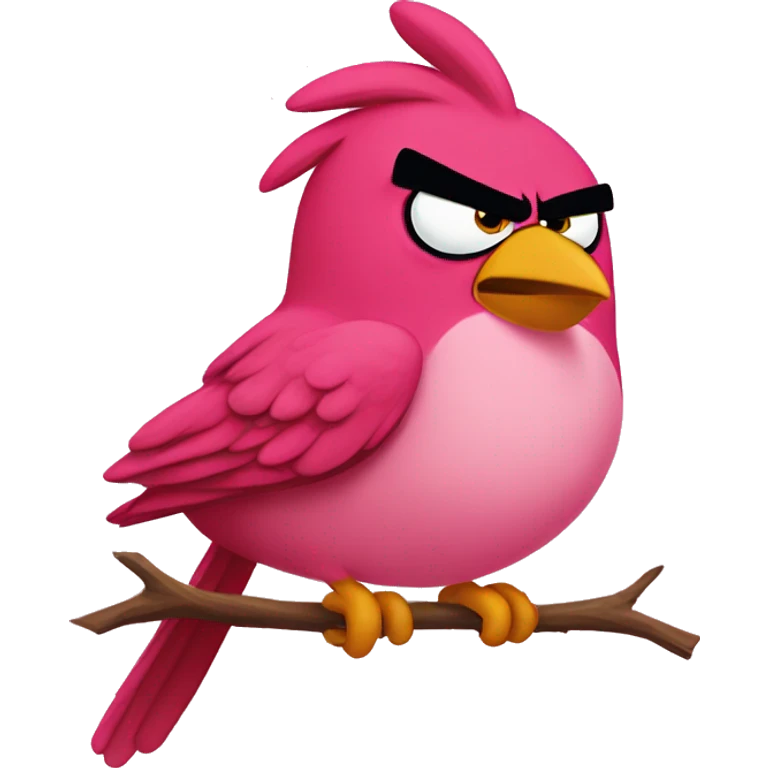 Pink colour angrybird inlove  emoji