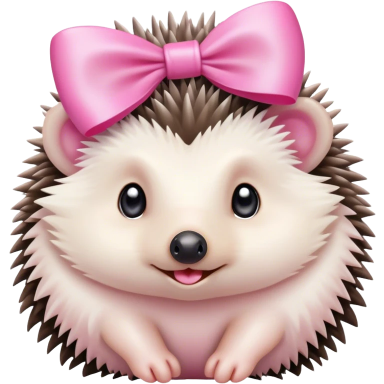 hedgehog with a pink bow emoji
