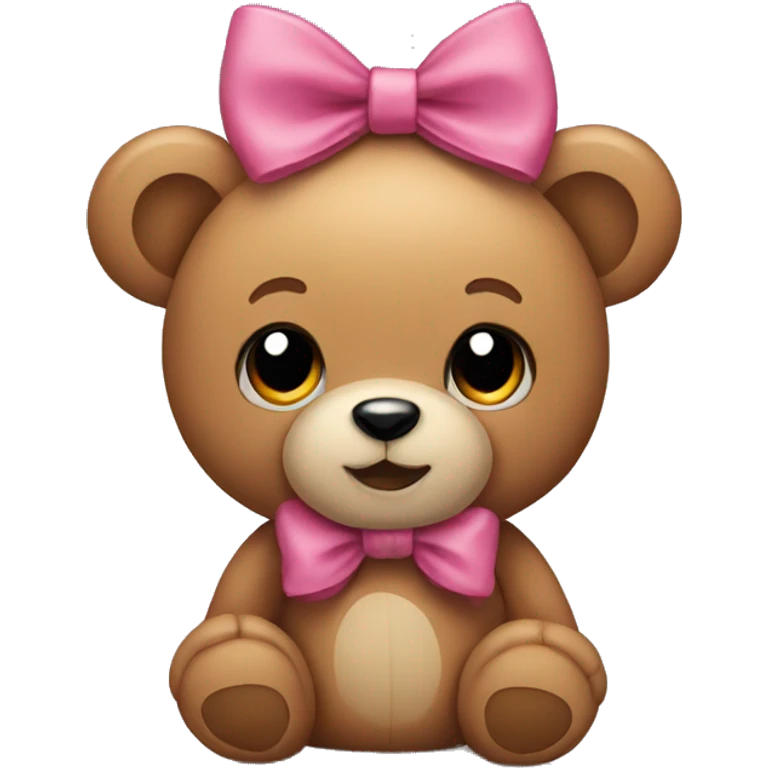 teddy bear with bow emoji