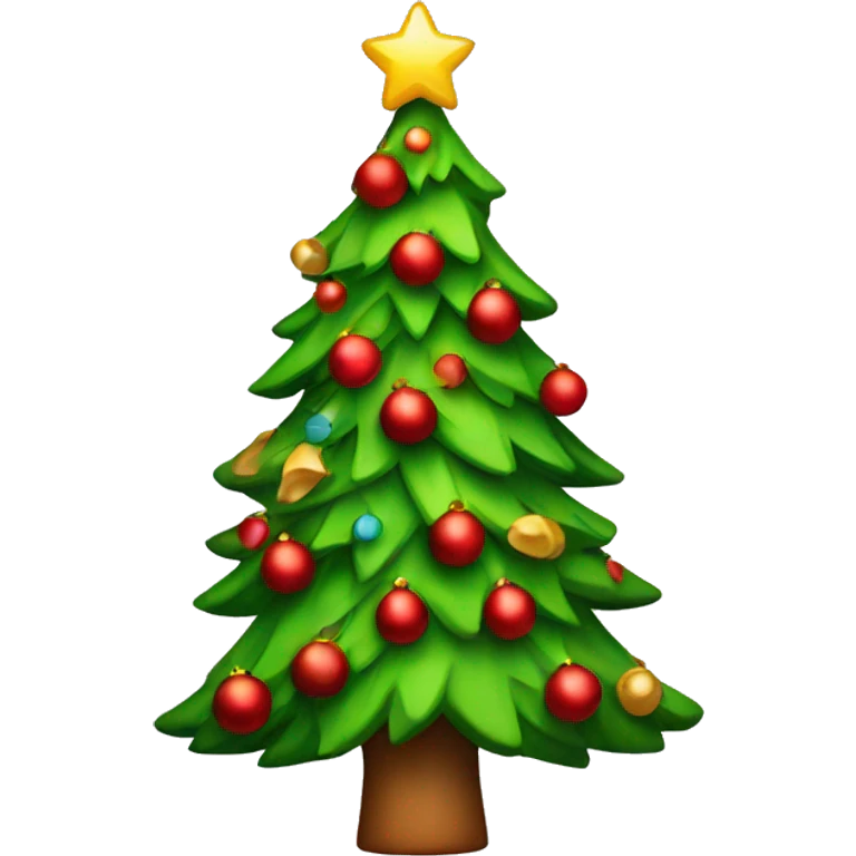 Christmas tree decorated red emoji