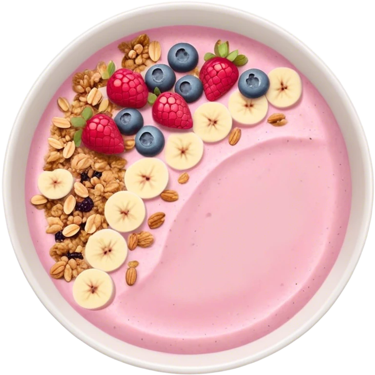pastel pink and white smoothie bowl emoji
