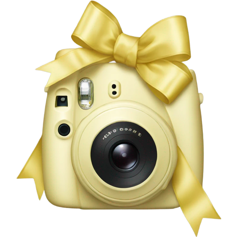 light yellow instax in bow emoji