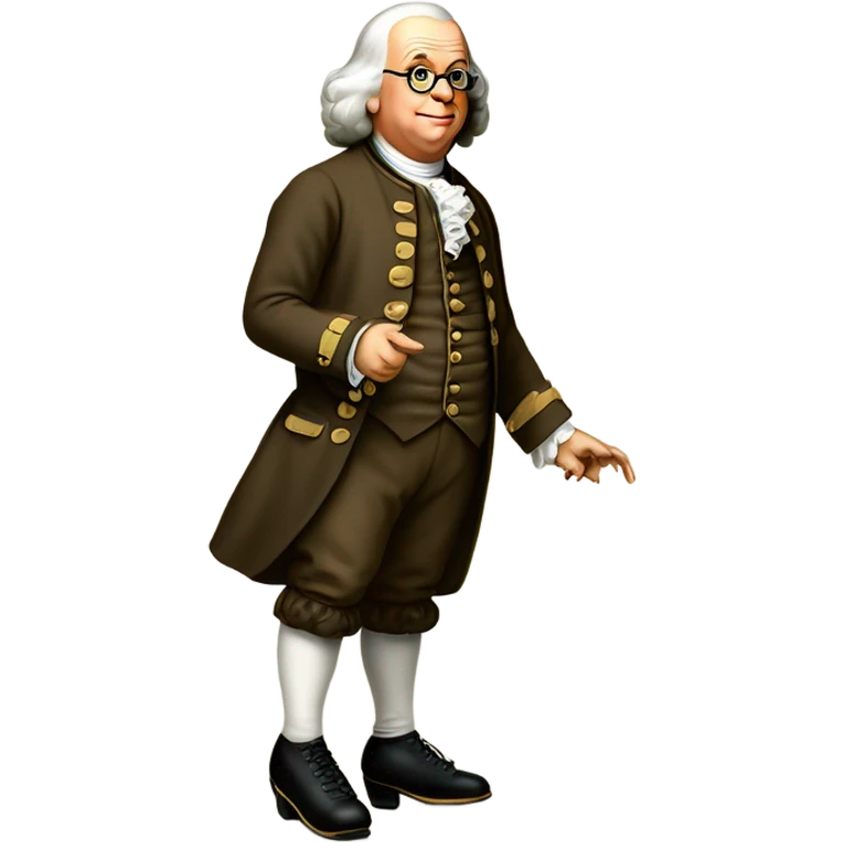 Benjamin Franklin roller skating emoji