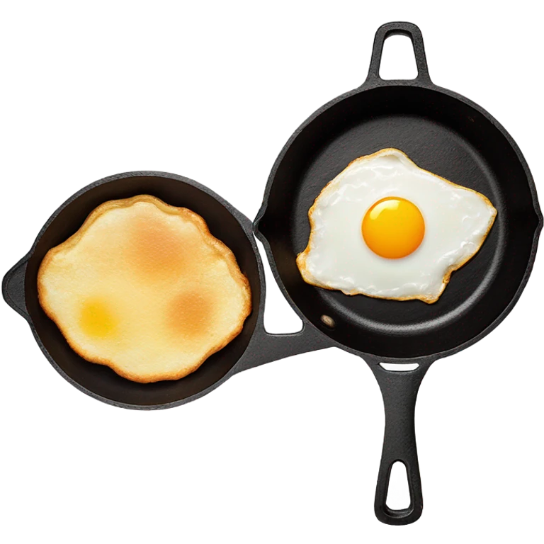 one fried egg in a cast iron pan emoji